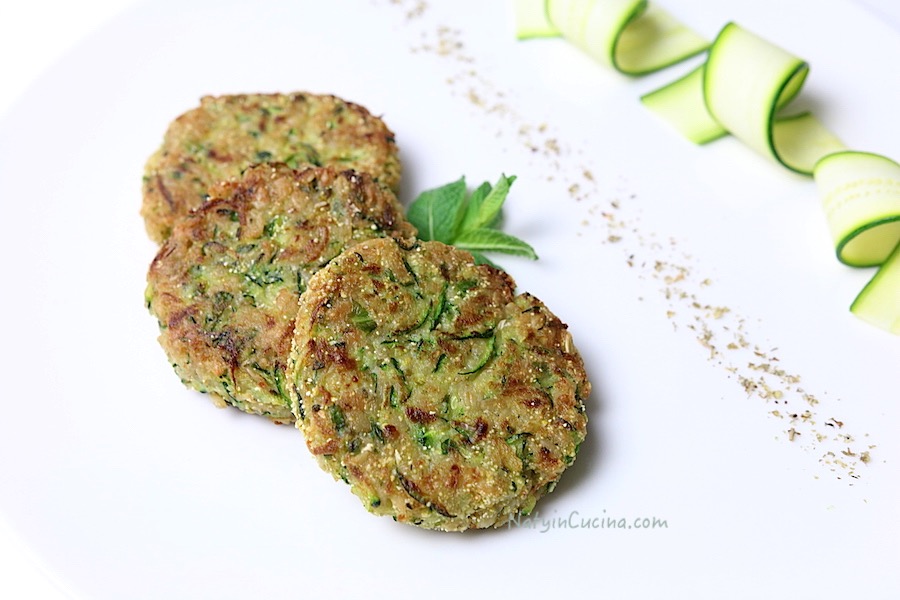 Polpette con zucchine,fiocchi d'avena e menta