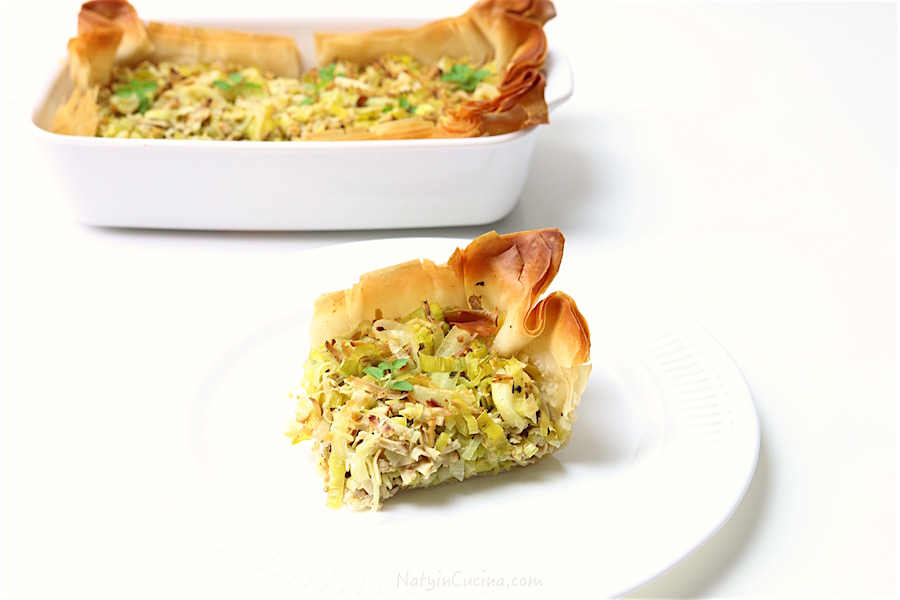 Torta Salata Di Pasta Fillo Con Porri Patate E Tofu Affumicato Naty In Cucina